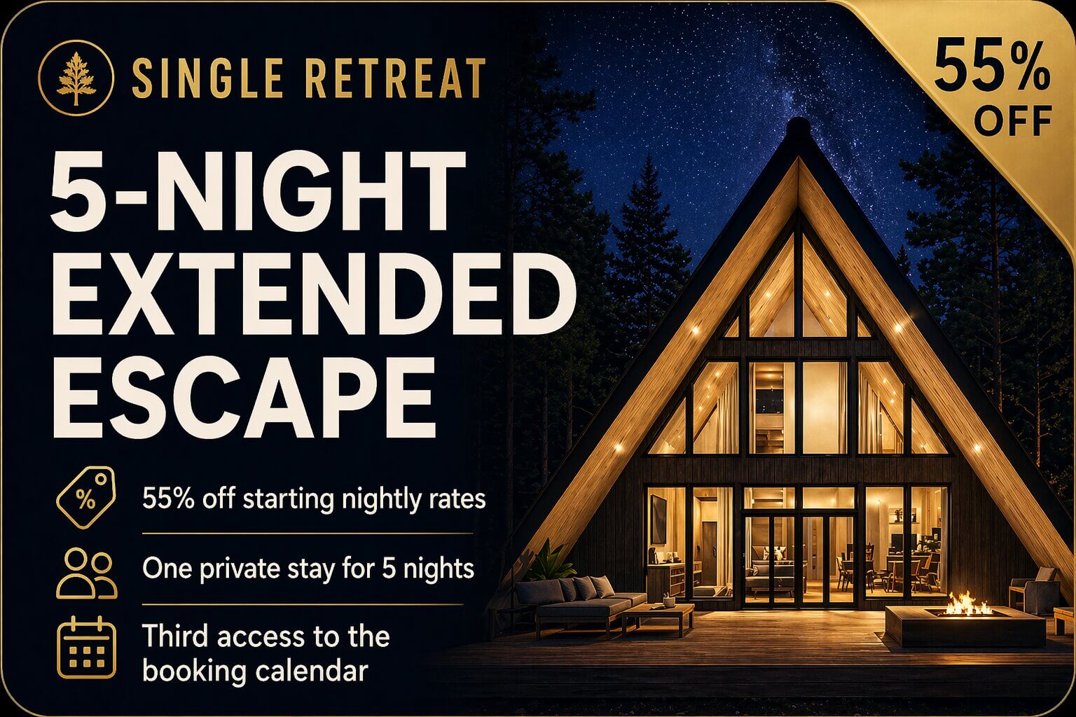Single Retreat <br> 5-Night Extended Escape